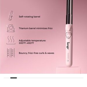 L'ange Pink Self-Rotating Curling Iron